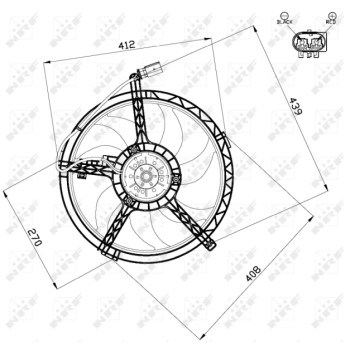 Ventilador, refrigeración del motor - NFR 47509