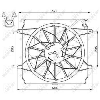 Ventilador, refrigeración del motor - NFR 47529