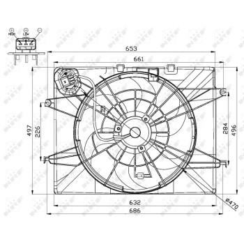 Ventilador, refrigeración del motor - NFR 47564