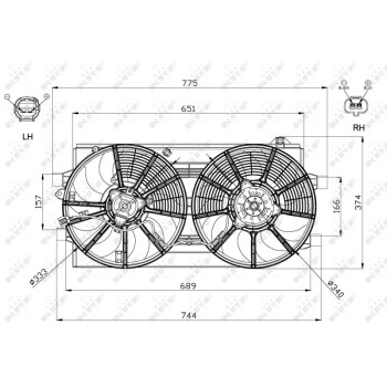 Ventilador, refrigeración del motor - NFR 47570