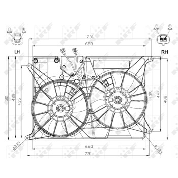 Ventilador, refrigeración del motor - NFR 47574