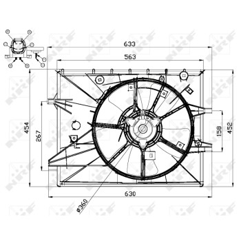 Ventilador, refrigeración del motor - NFR 47671