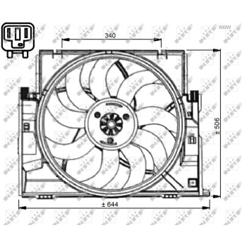 Ventilador, refrigeración del motor - NFR 47736