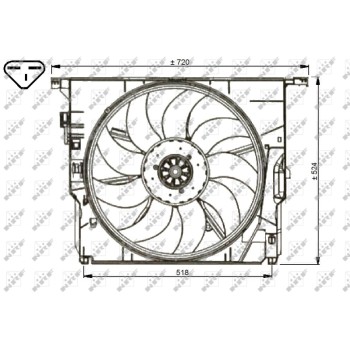 Ventilador, refrigeración del motor - NFR 47739