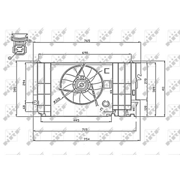 Ventilador, refrigeración del motor - NFR 47740
