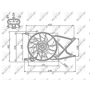 Ventilador, refrigeración del motor - NFR 47749