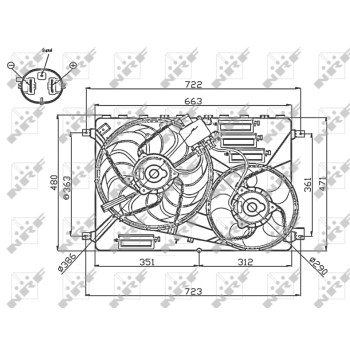 Ventilador, refrigeración del motor - NFR 47756