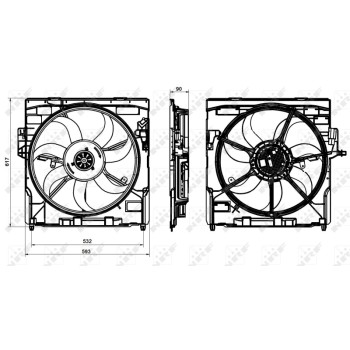 Ventilador, refrigeración del motor - NFR 47864