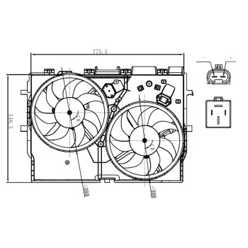 Ventilador, refrigeración del motor - NFR 47866