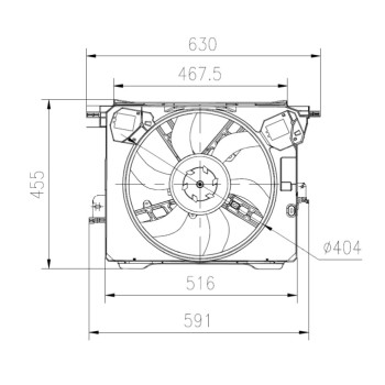 Ventilador, refrigeración del motor - NFR 47899