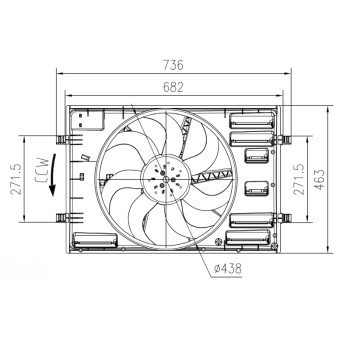 Ventilador, refrigeración del motor - NFR 47916
