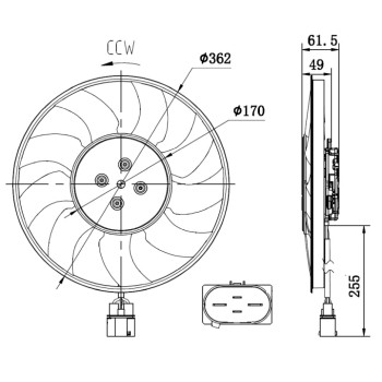 Ventilador, refrigeración del motor - NFR 47917