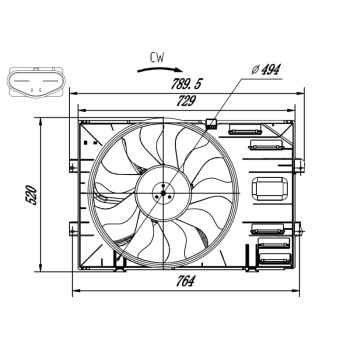 Ventilador, refrigeración del motor - NFR 47918