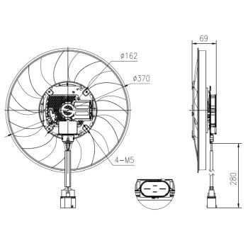 Ventilador, refrigeración del motor - NFR 47930
