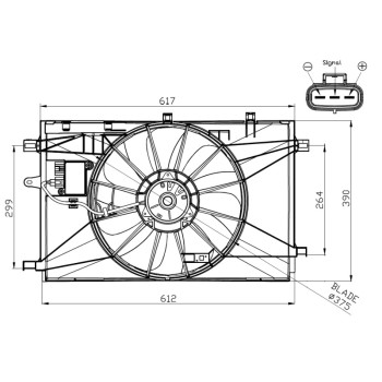 Ventilador, refrigeración del motor - NFR 47937