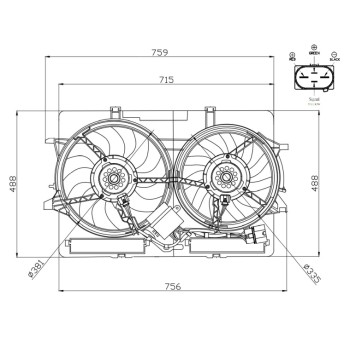 Ventilador, refrigeración del motor - NFR 47938