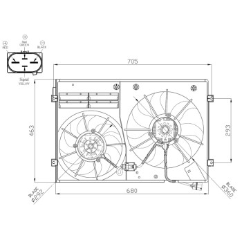 Ventilador, refrigeración del motor - NFR 47941