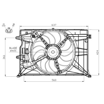 Ventilador, refrigeración del motor - NFR 47948