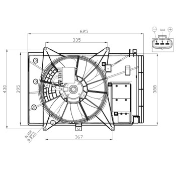 Ventilador, refrigeración del motor - NFR 47949