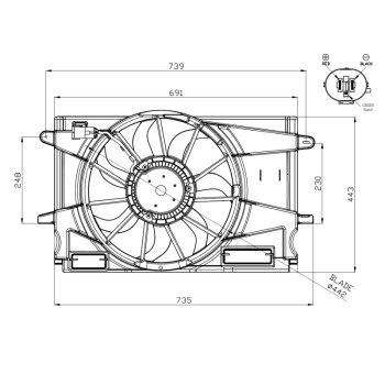 Ventilador, refrigeración del motor - NFR 47951