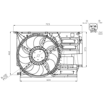 Ventilador, refrigeración del motor - NFR 47954