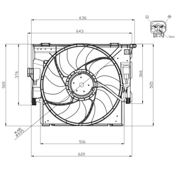 Ventilador, refrigeración del motor - NFR 47956