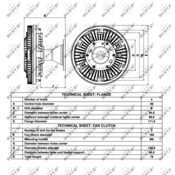 Embrague, ventilador del radiador - NFR 49063
