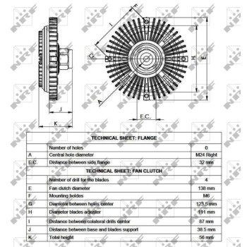 Embrague, ventilador del radiador - NFR 49519