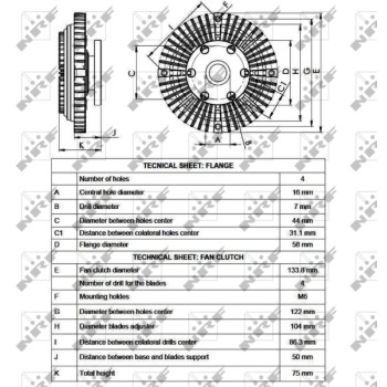 Embrague, ventilador del radiador - NFR 49524