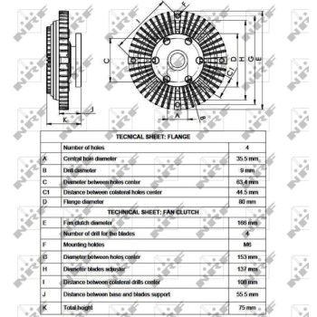 Embrague, ventilador del radiador - NFR 49528