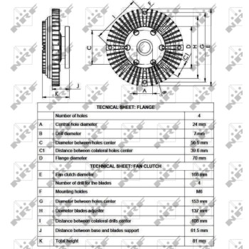 Embrague, ventilador del radiador - NFR 49546