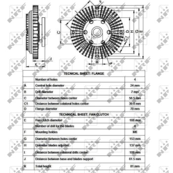 Embrague, ventilador del radiador - NFR 49550