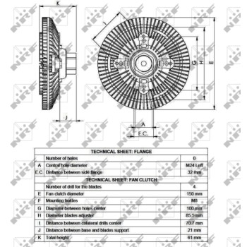 Embrague, ventilador del radiador - NFR 49552