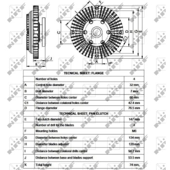 Embrague, ventilador del radiador - NFR 49556