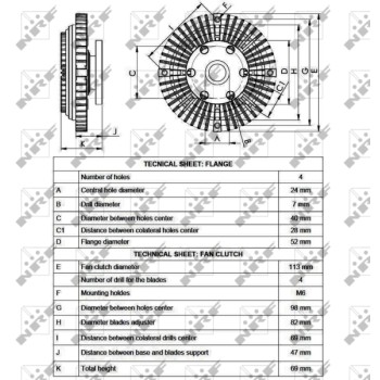 Embrague, ventilador del radiador - NFR 49558