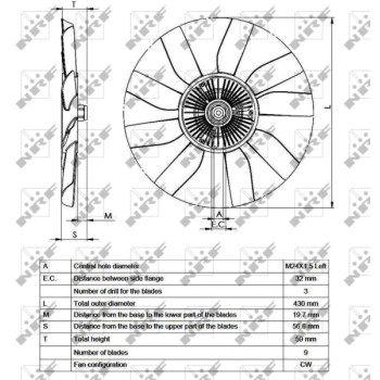 Embrague, ventilador del radiador - NFR 49562