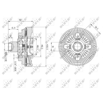 Embrague, ventilador del radiador - NFR 49596