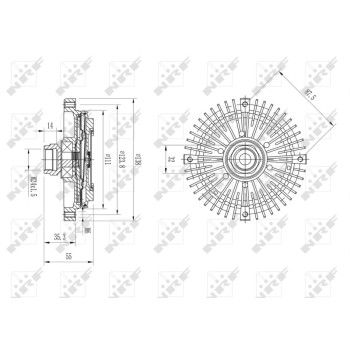 Embrague, ventilador del radiador - NFR 49599