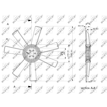 Núcleo ventilador, refr. motor - NFR 49809