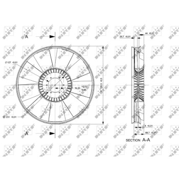 Núcleo ventilador, refr. motor - NFR 49826