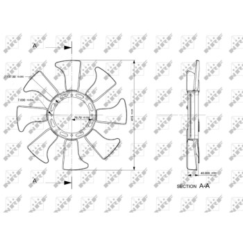 Núcleo ventilador, refr. motor - NFR 49867