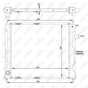 Radiador, refrigeración del motor - NFR 50128