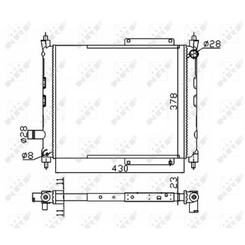 Radiador, refrigeración del motor - NFR 50128A