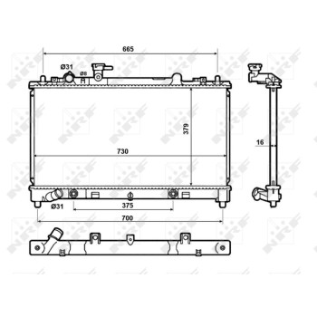 Radiador, refrigeración del motor - NFR 50147