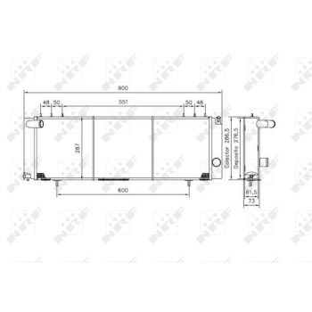 Radiador, refrigeración del motor - NFR 50231