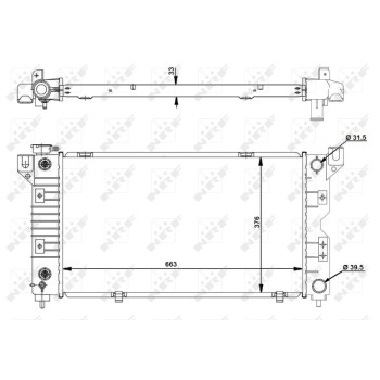 Radiador, refrigeración del motor - NFR 50238