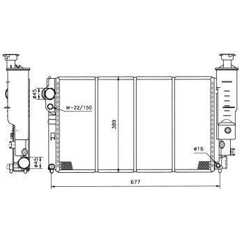 Radiador, refrigeración del motor - NFR 50400