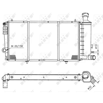 Radiador, refrigeración del motor - NFR 50406