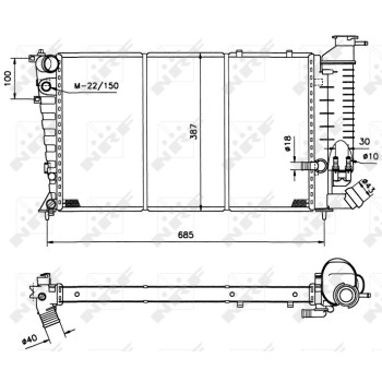 Radiador, refrigeración del motor - NFR 50412
