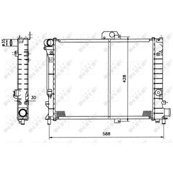 Radiador, refrigeración del motor - NFR 504140